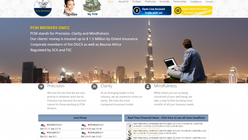 Логотип брокера PCM Brokers