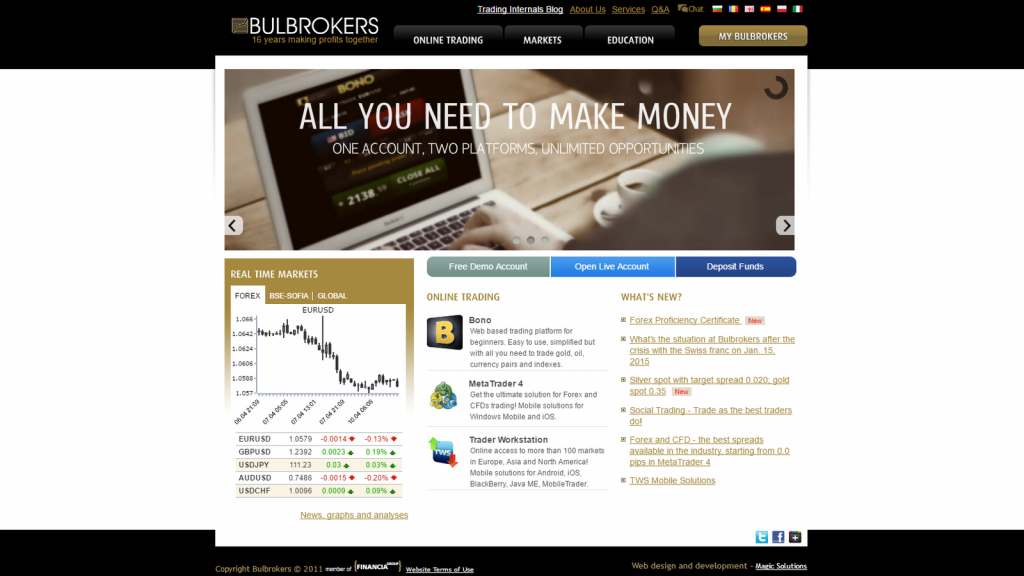 Логотип брокера Bulbrokers