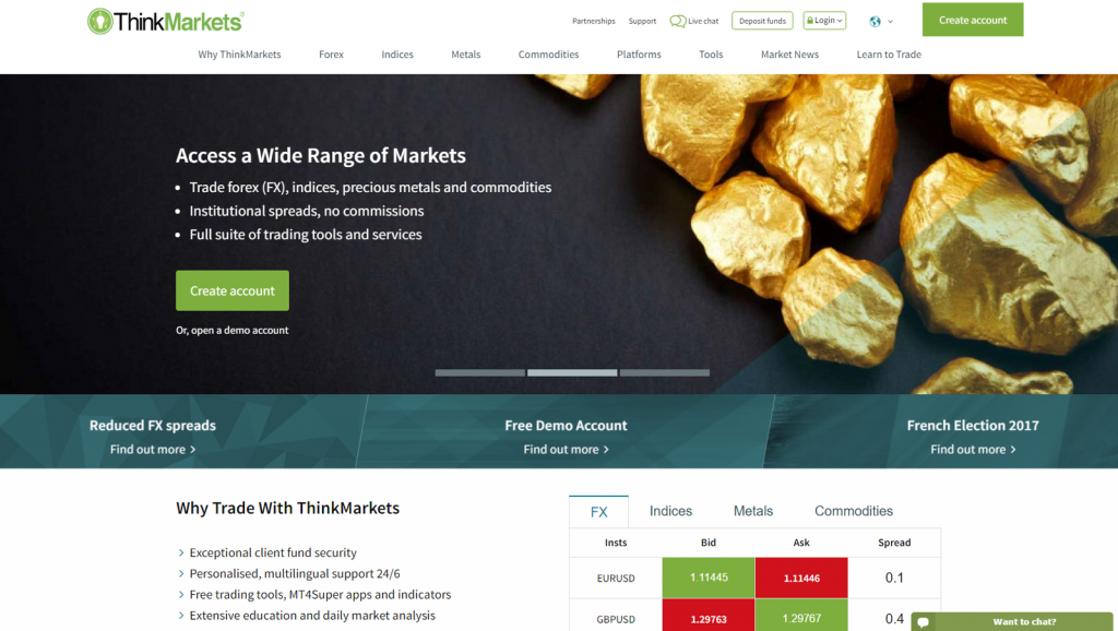 Логотип брокера ThinkMarkets