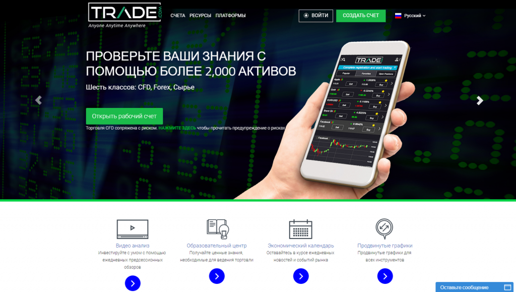 Логотип брокера Trade.com