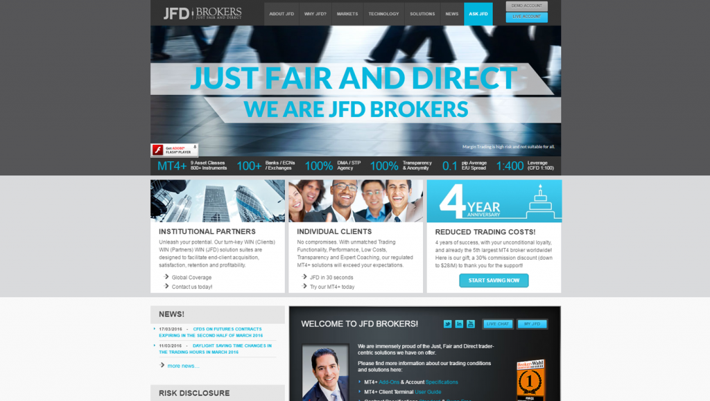 Логотип брокера JFD Brokers